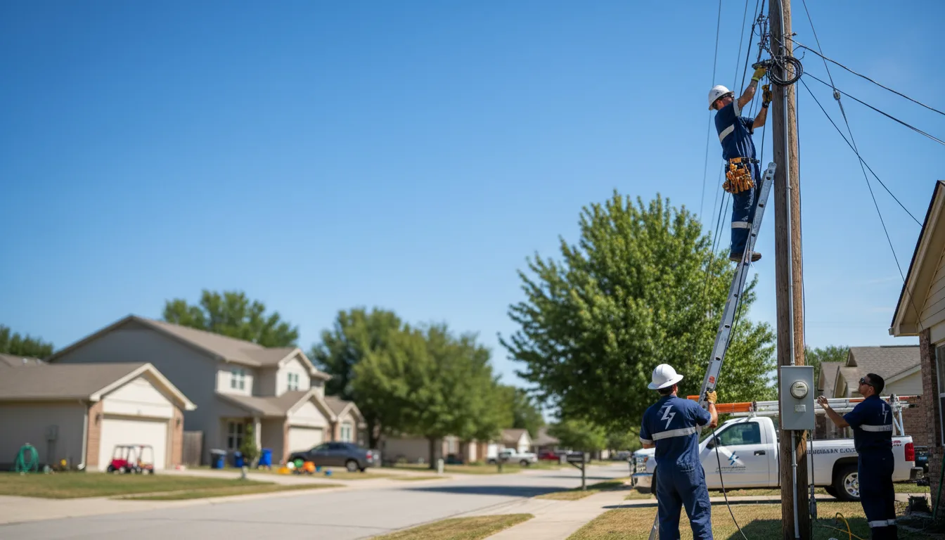 Residential electrician providing installation services in Warfield, VA